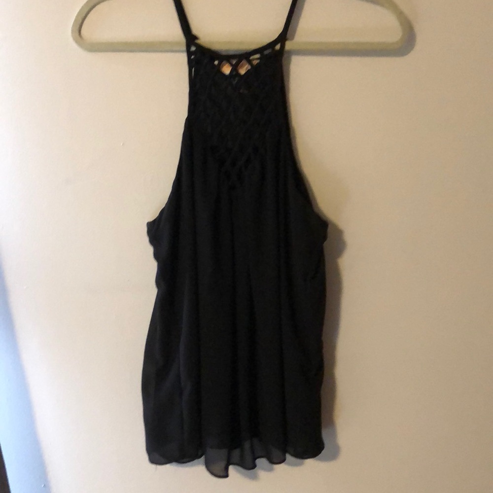 Black tank top blouse